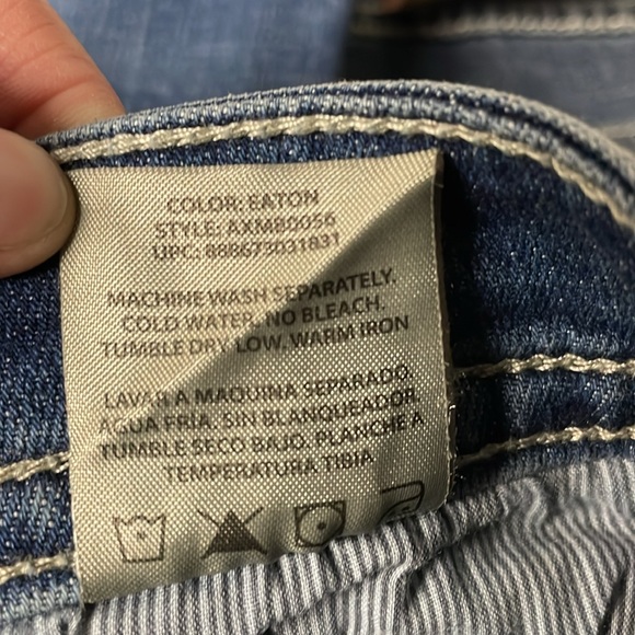 EXC! T.K. Axel Hartford, Conn Slim Boot Jeans Sz 36 x 32 Faux Flap Thick Stitch - Picture 14 of 14